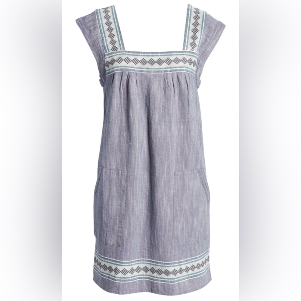 Faherty Navy Mini Dress